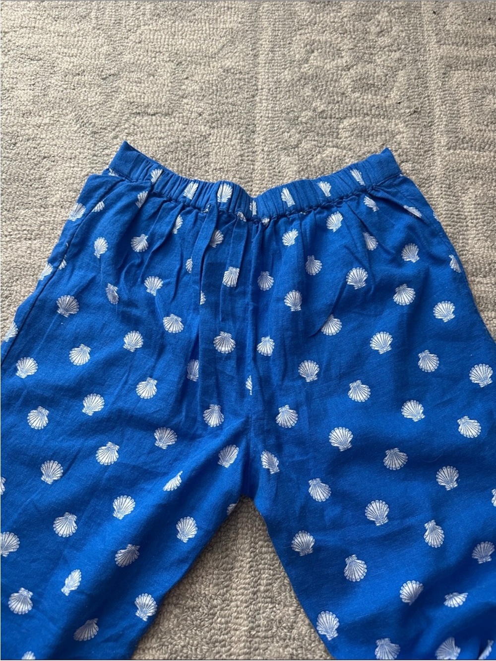 J. Crew Blue Seashell Linen-Blend Pants | XS - Picture 4 of 5